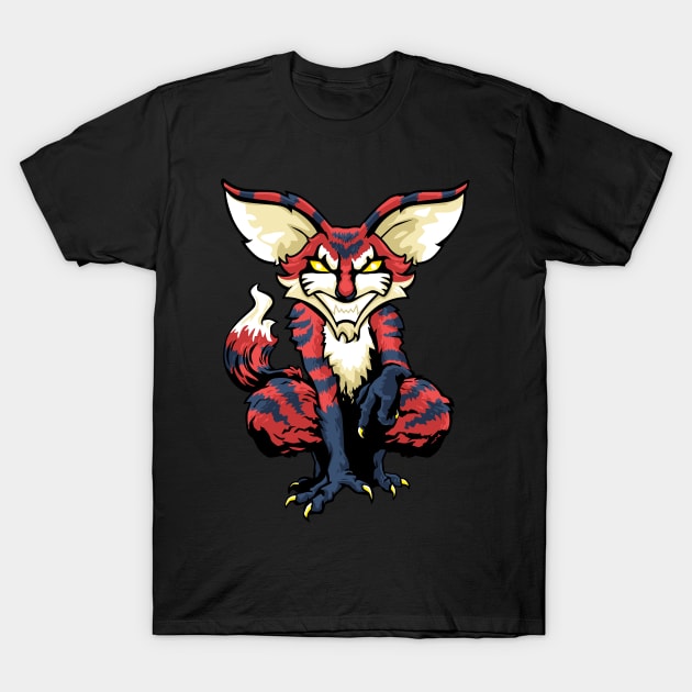 Red Tiger Gremlin Fox T-Shirt by djkopet